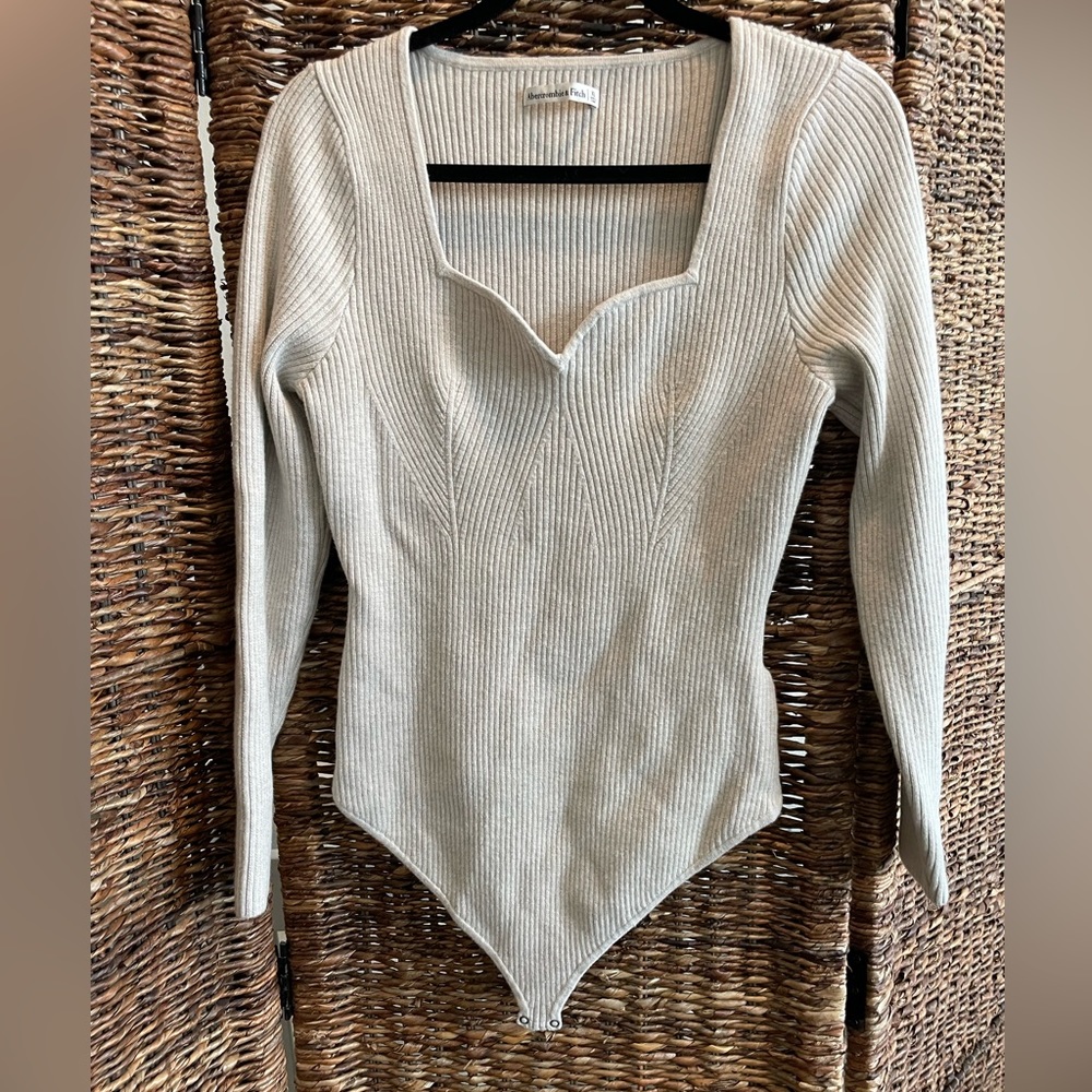 Abercrombie & Fitch Ribbed Sweater Bodysuit